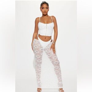 Fashion Nova Nessa Lace skirt set